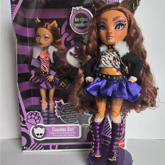 Stylish Doll with Purple and Black Outfit